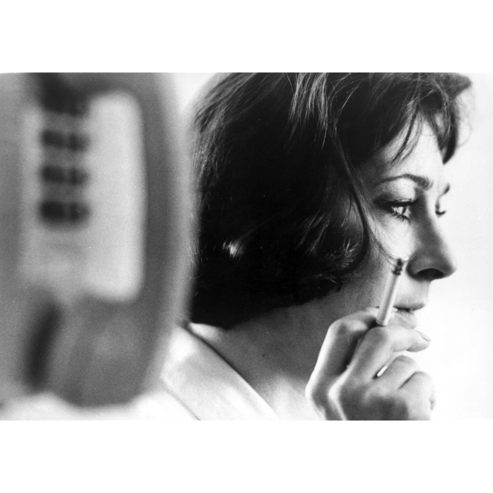 Anjelica Huston Smoking Near a Payphone in Classic Portrait Photo Print Image 1