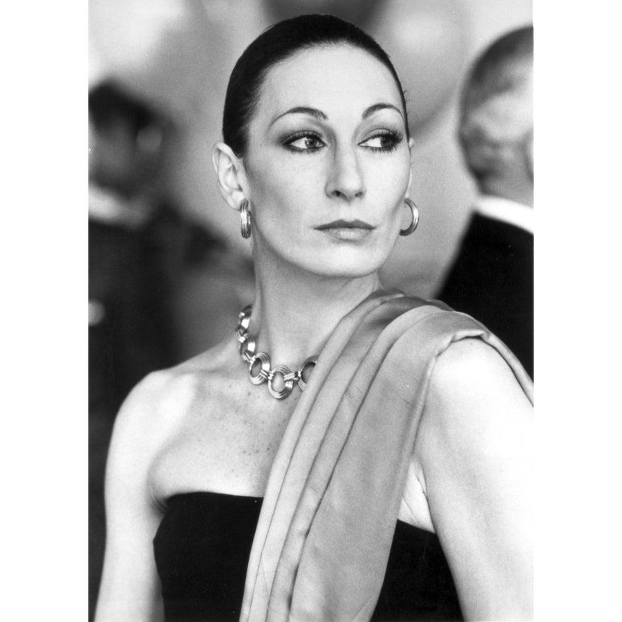 Anjelica Huston Looking Away wearing Earrings and Necklace Classic Portrait Photo Print Image 1