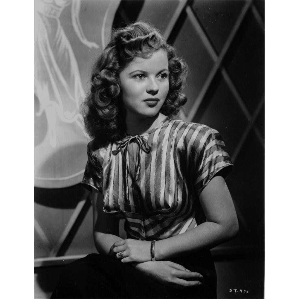 Shirley Temple wearing a Stripe Blouse in a Portrait Photo Print Image 1