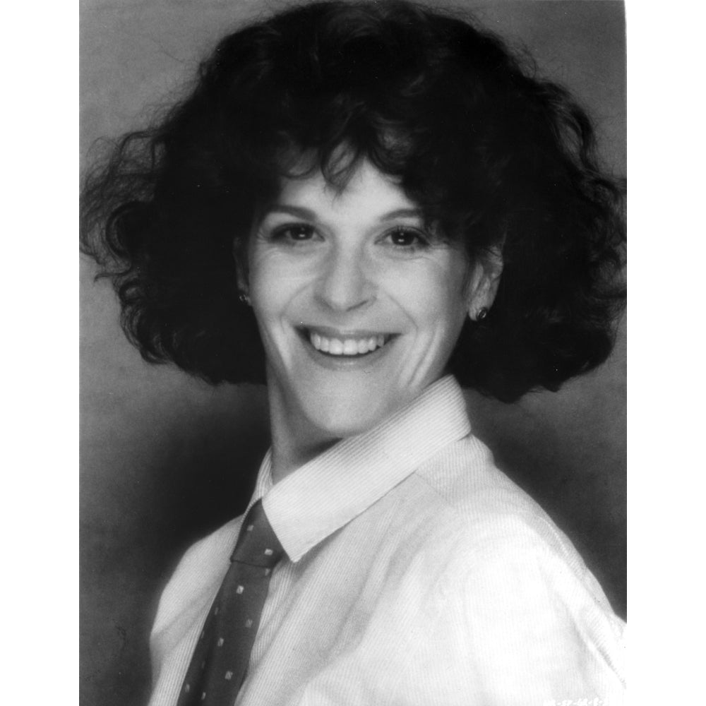 Gilda Radner with Curly Hair in White Formal Outfit with Necktie Photo Print Image 1