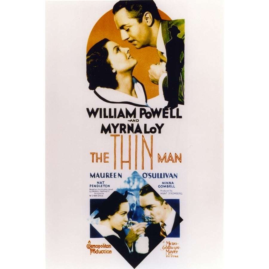 Thin Man Poster Two with William Powell and Myrna Loy Photo Print Image 1