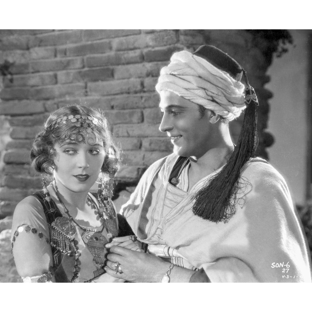 Rudolph Valentino Portrait in White Arabic Costume Photo Print Image 1