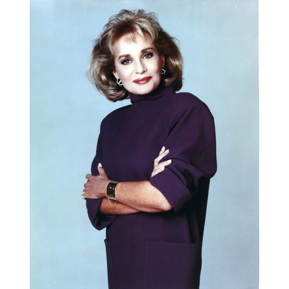 Barbara Walters Portrait in Violet Dress Photo Print Image 1