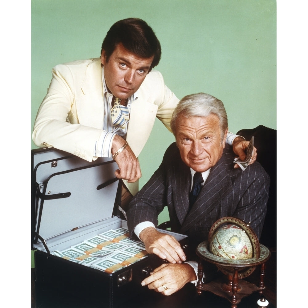 Robert Wagner in White Suit with Old Man in Suit Photo Print Image 1