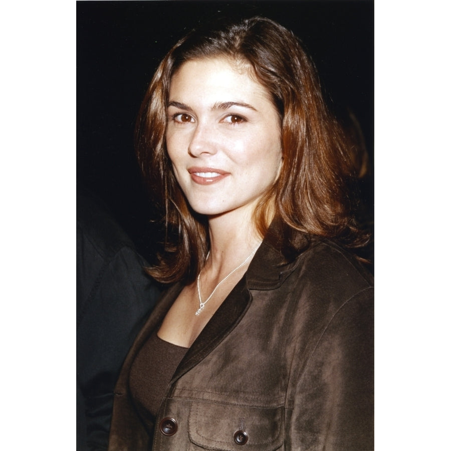 Paige Turco Posed in Black Coat Photo Print Image 1