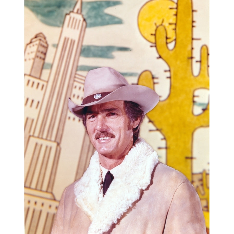 Dennis Weaver Portrait in Brown Jacket with Brown Hat Photo Print Image 1