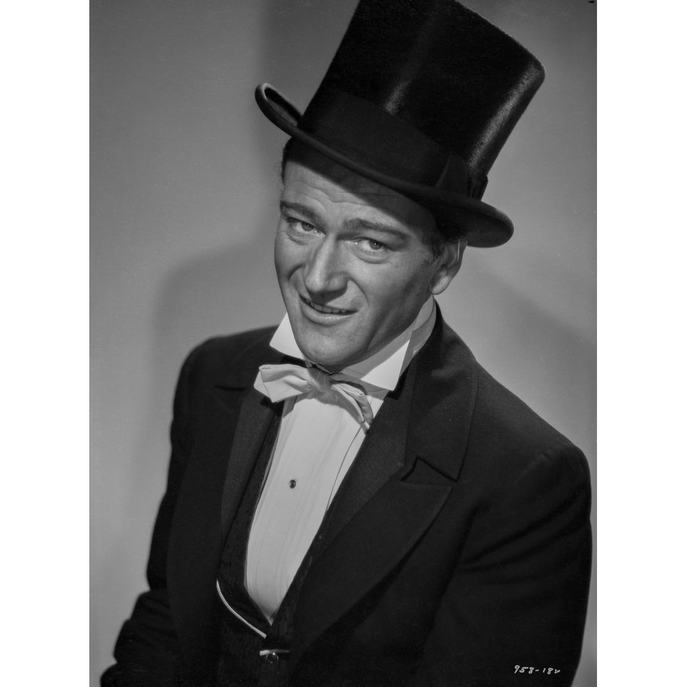 John Wayne portrait in a top hat Photo Print Image 1