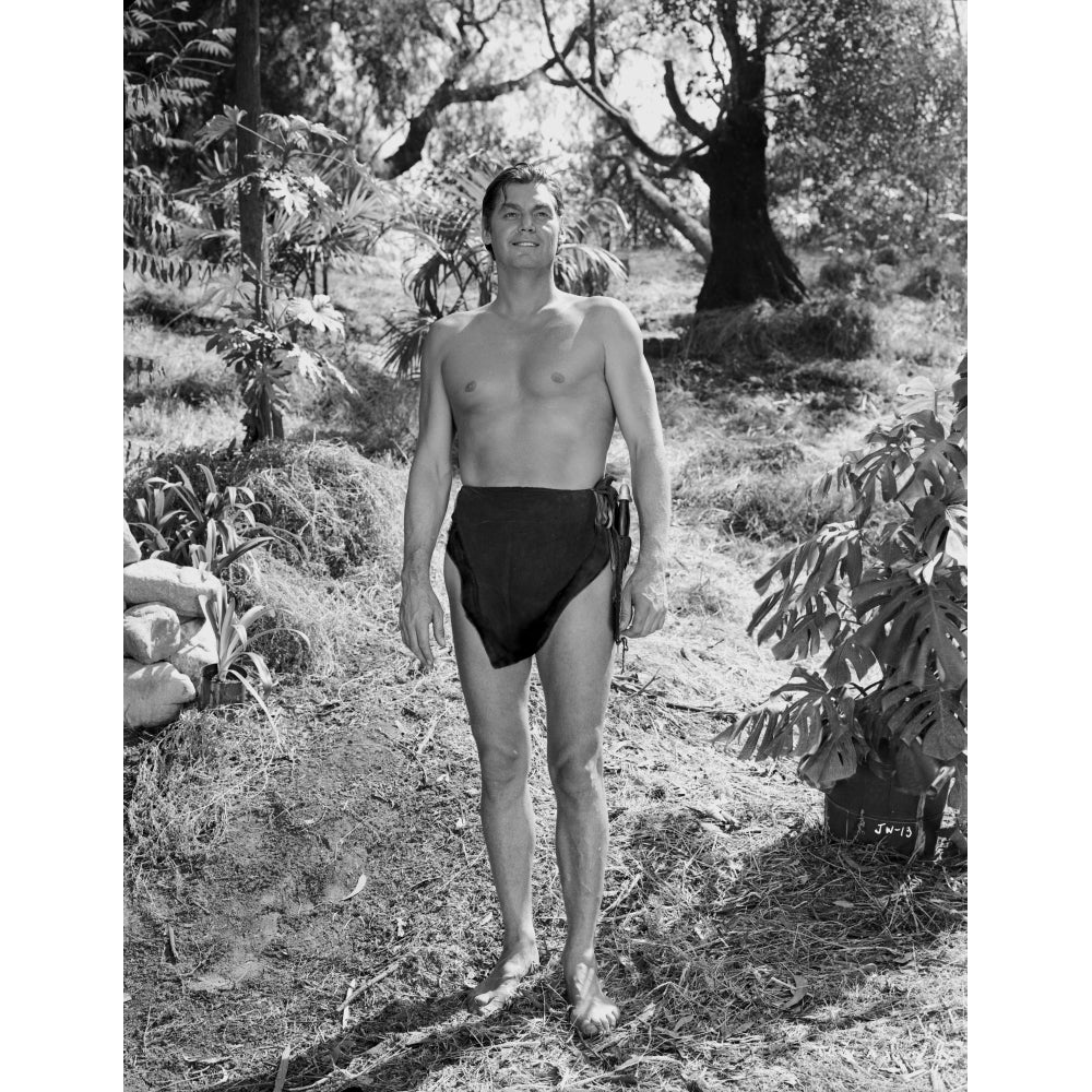 Johnny Weissmuller standing in the Middle of the Road in a Classic Movie Scene Photo Print Image 1