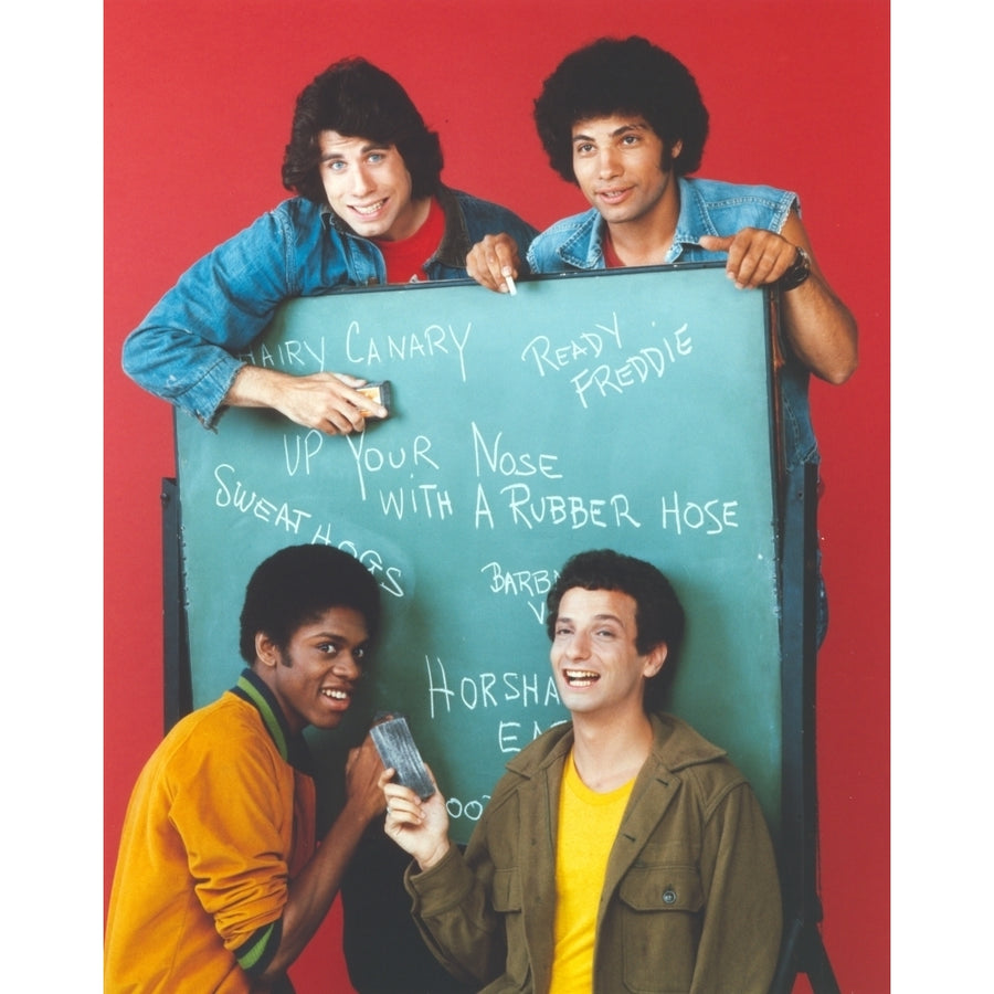 Welcome Back Kotter Group Picture in a Black Board Photo Print Image 1