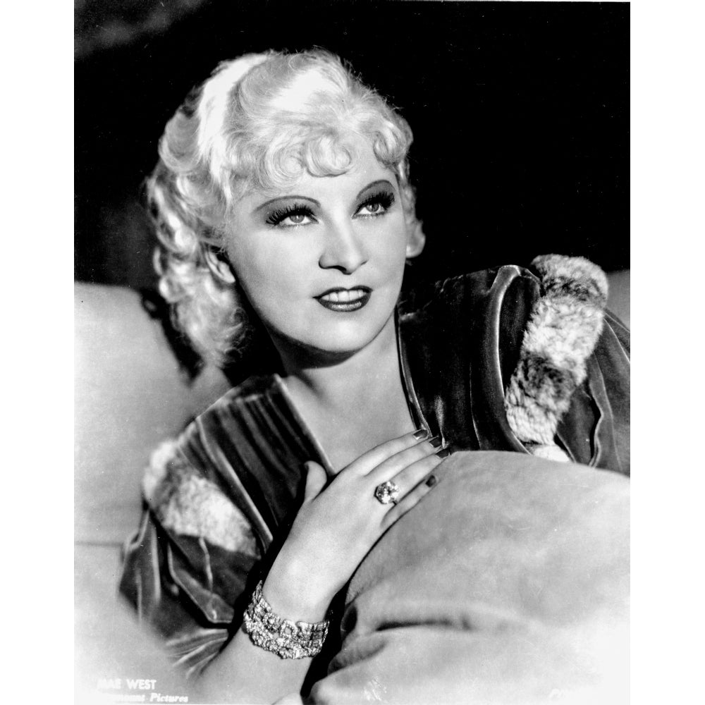 Mae West smiling in Black and White Photo Print Image 1