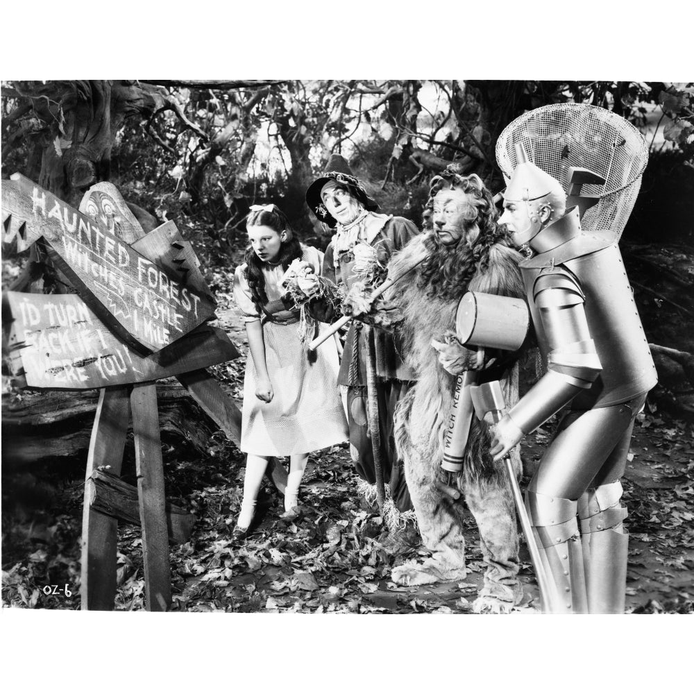 Wizard Of Oz Dorothy People Reading in Black and White Photo Print Image 1