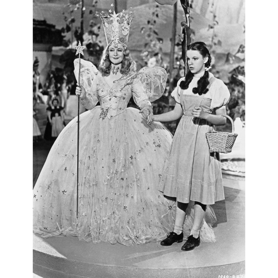 Wizard Of Oz Two Ladies Holding Hands in Black and White Photo Print Image 1