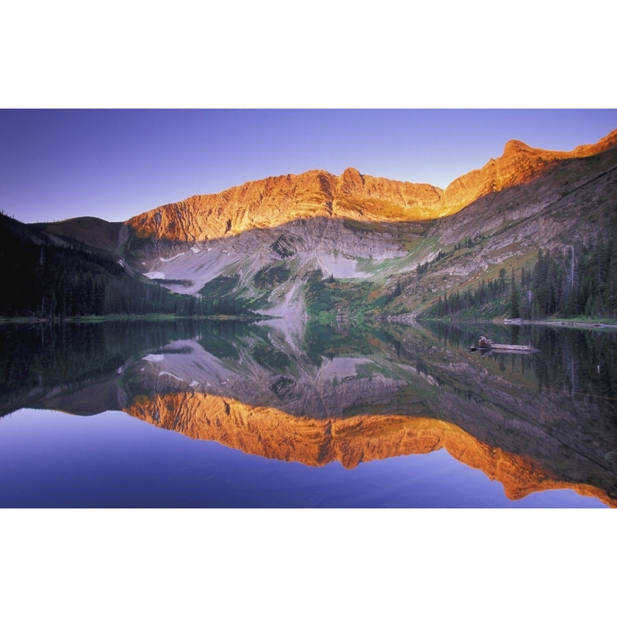 Mountain At Sunset Kootenays British Columbia Canada Poster Print Image 1