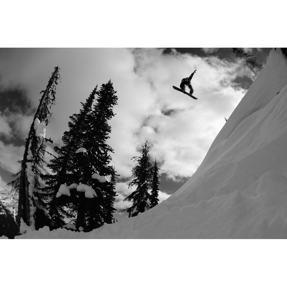 Professional snowboarder Kevin Pearce makes a big air jump Canada Poster Print Image 1