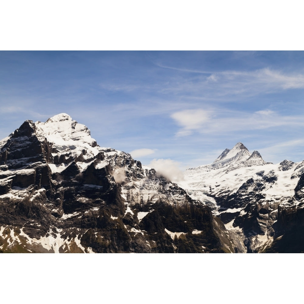 View of Monch and Jungfrau from First; Grindelwald Bernese Oberland Switzerland Poster Print Image 1