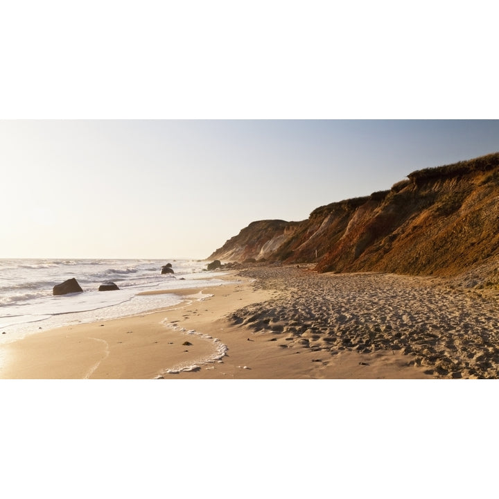 Gay Head Public Beach at sunset; Marthas Vineyard Massachusetts United States of America Poster Print Image 1