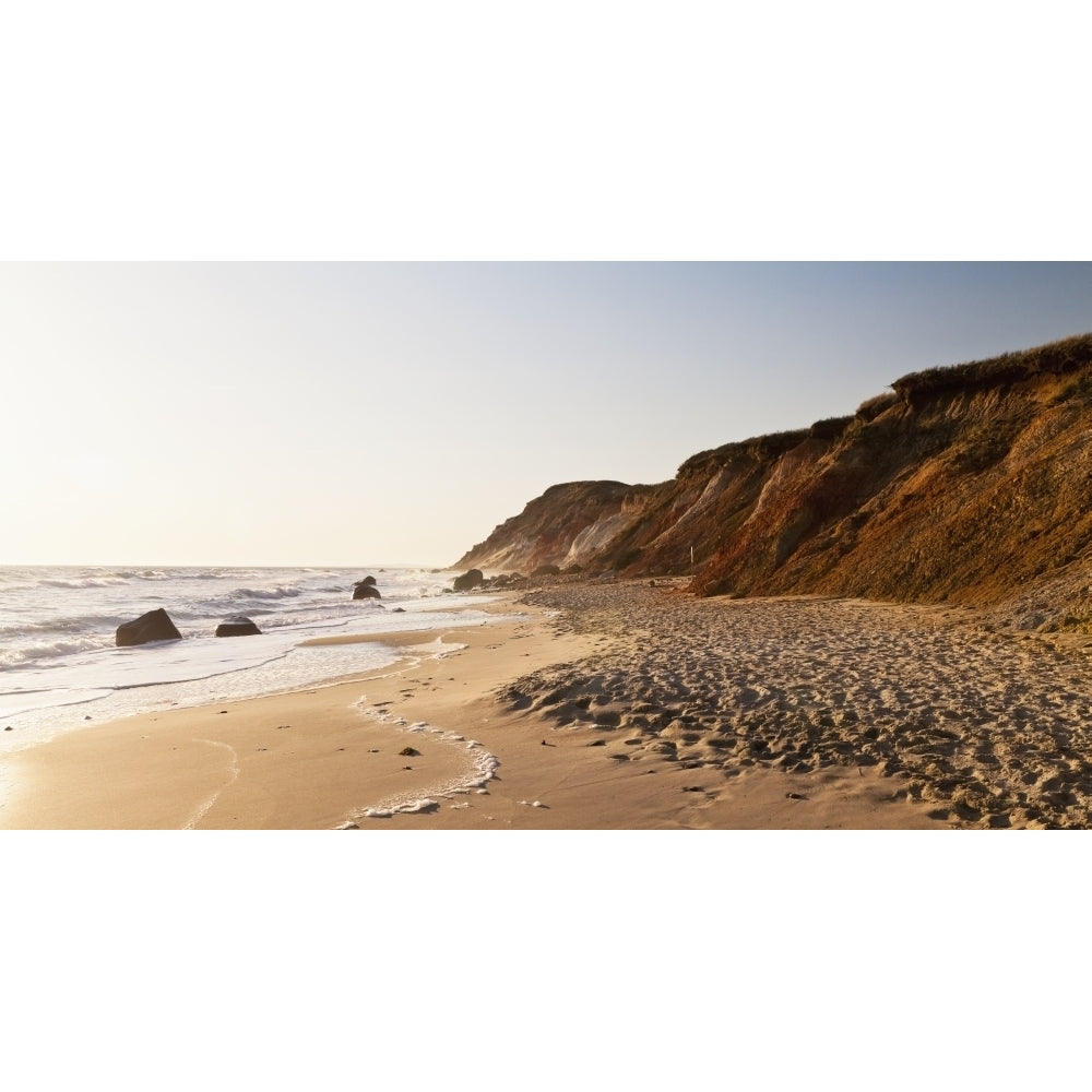 Gay Head Public Beach at sunset; Marthas Vineyard Massachusetts United States of America Poster Print Image 2