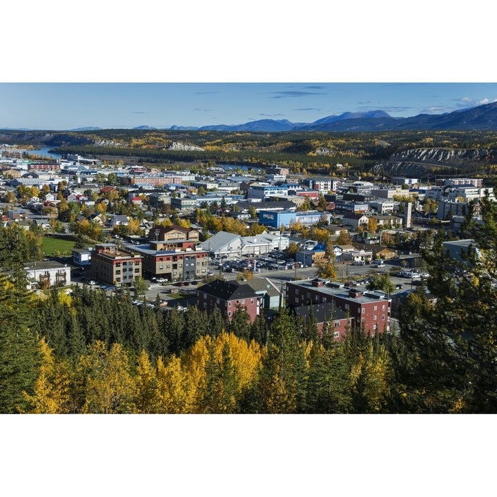 Scenic view over Whitehorse Yukon Territory Canada Poster Print Image 1