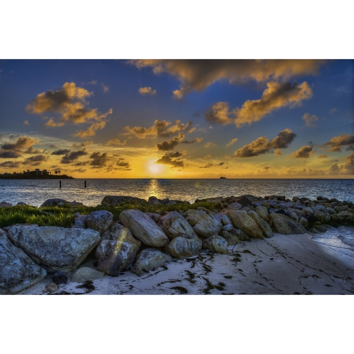 Sunset over Dickenson Bay; St. Johns Antigua West Indies Poster Print Image 1