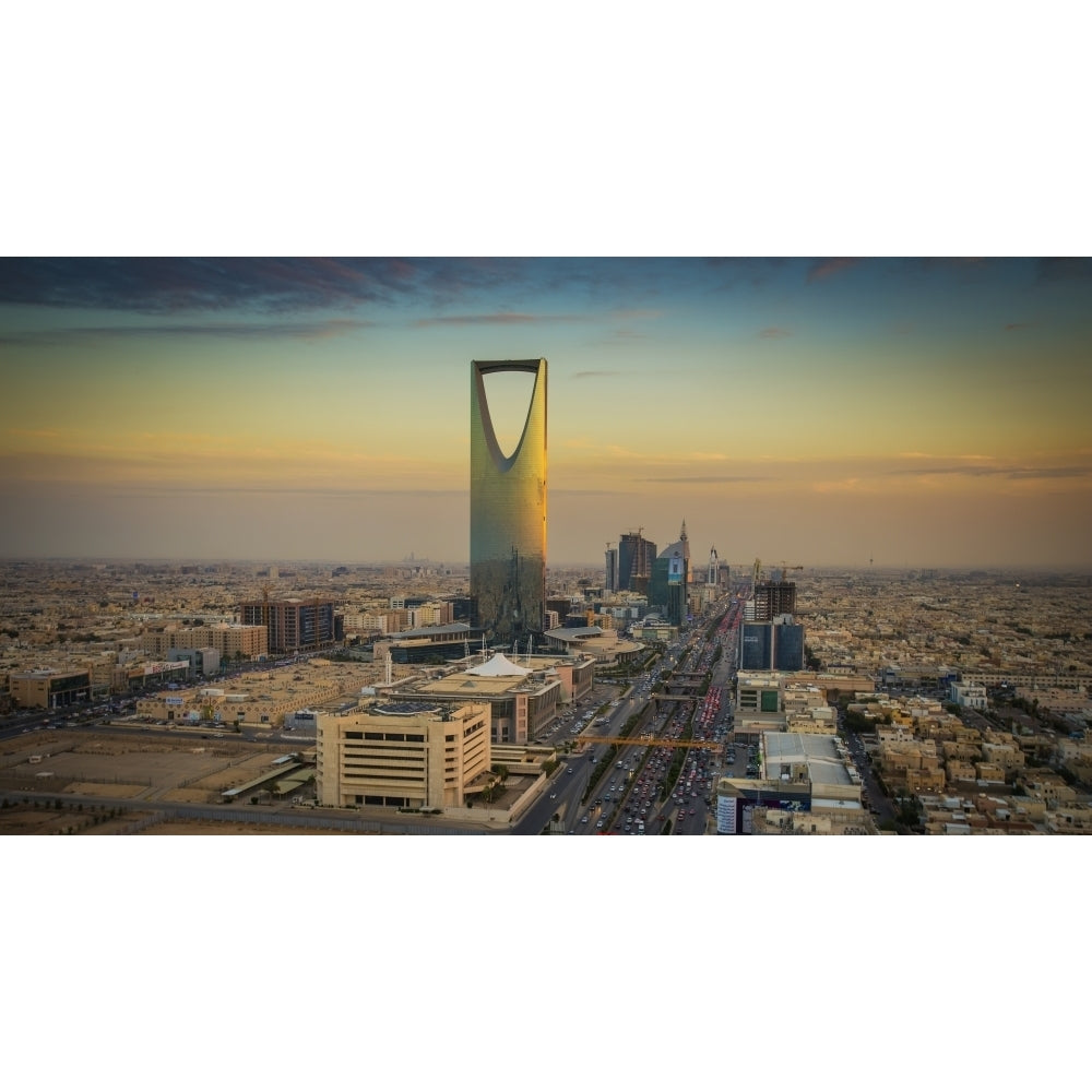 Sunset over Riyadh; Riyadh Saudi Arabia Poster Print Image 2