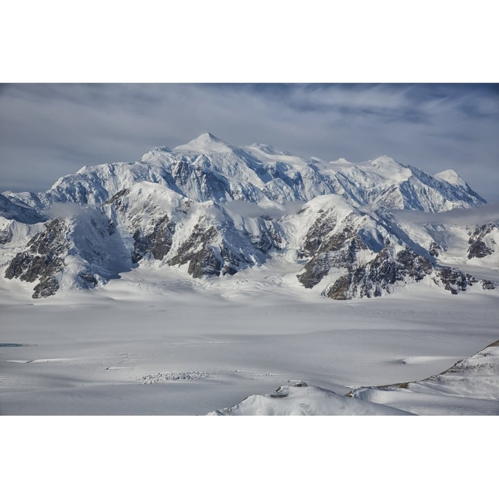 Aerial view of Mount Logan in Kluane National Park; Yukon Canada Poster Print Image 1