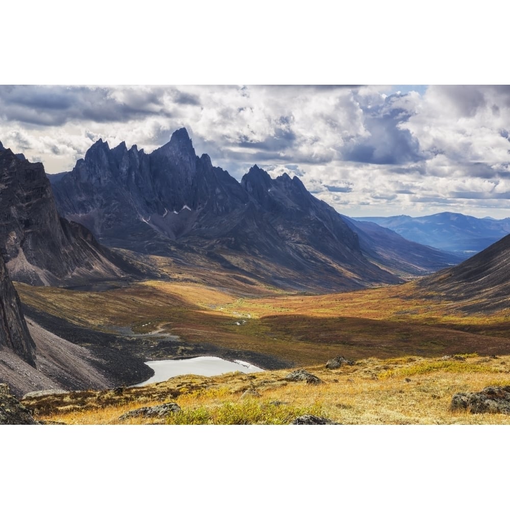 In the Yukons North country Tombstone mountain stands out above the tundra and Image 1