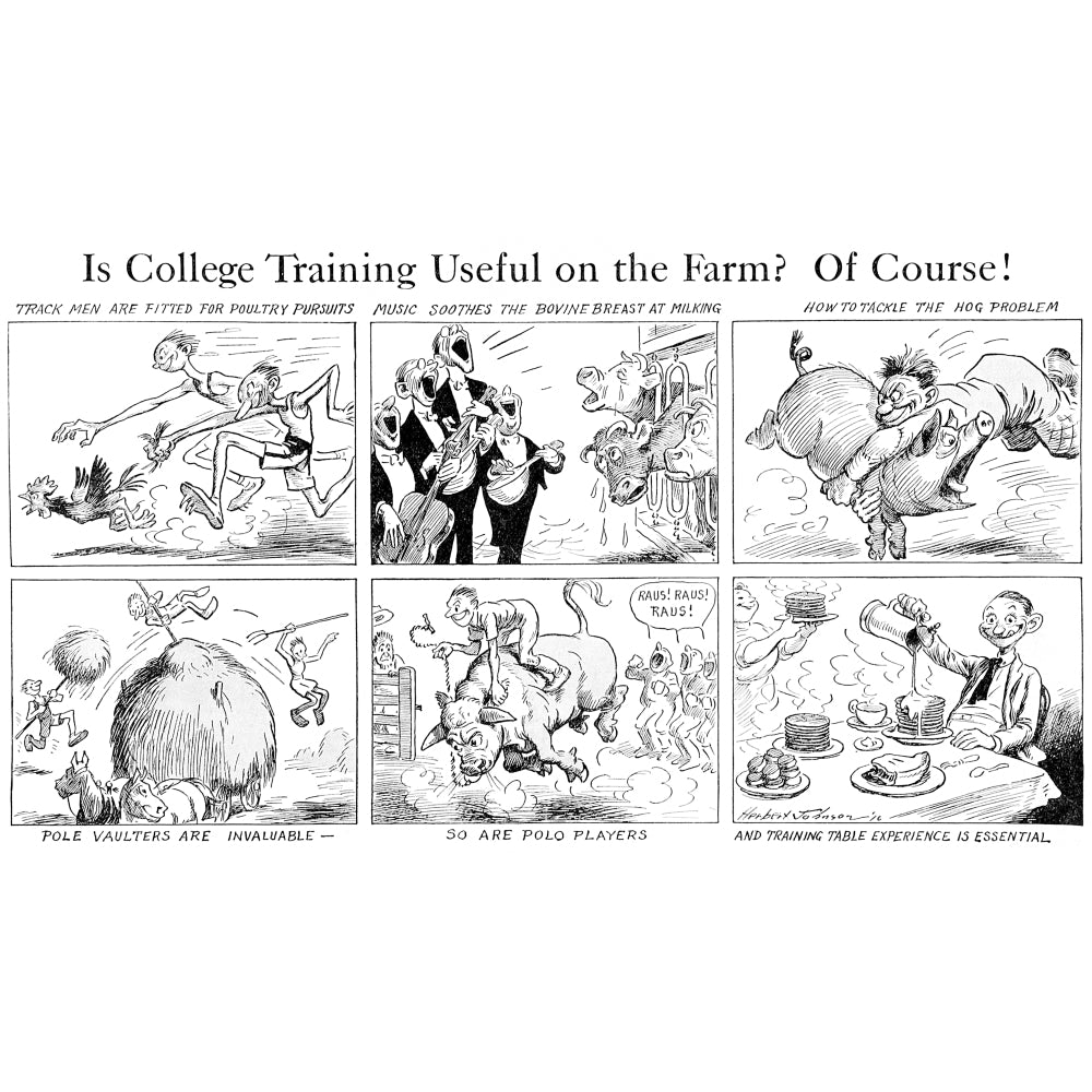 Comic strip in Country Gentleman agricultural magazine from the early 20th century. . Poster Print Image 1