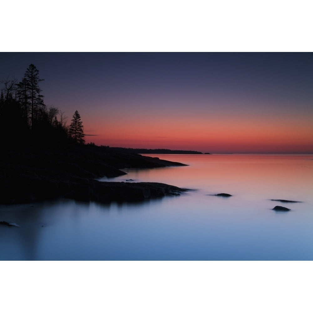 Dawn over the North Shore of Lake Superior near Duluth; Minnesota United States of America Poster Print Image 2