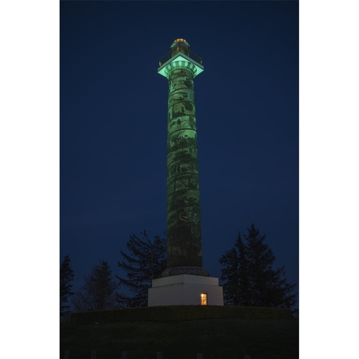 The Astoria Column is turned green to mark Domestic Violence Awareness Month Image 1