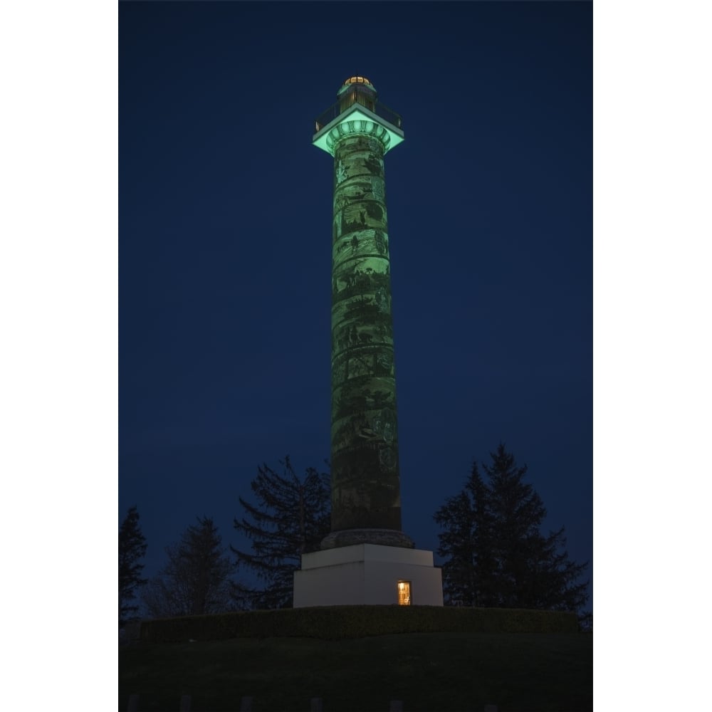 The Astoria Column is turned green to mark Domestic Violence Awareness Month Image 1