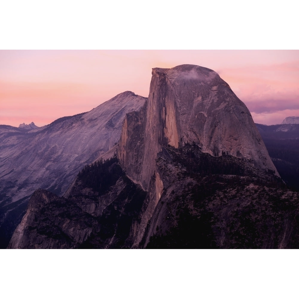 Sunset on Half Dome as seen from Glacier Point Yosemite National Park; California United States of America Image 2