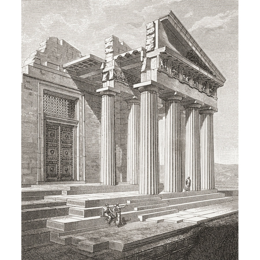 Cutaway Showing Construction Of The North Eastern Corner Of The Parthenon. From Kunstgeschichte In Bildern Published Image 1