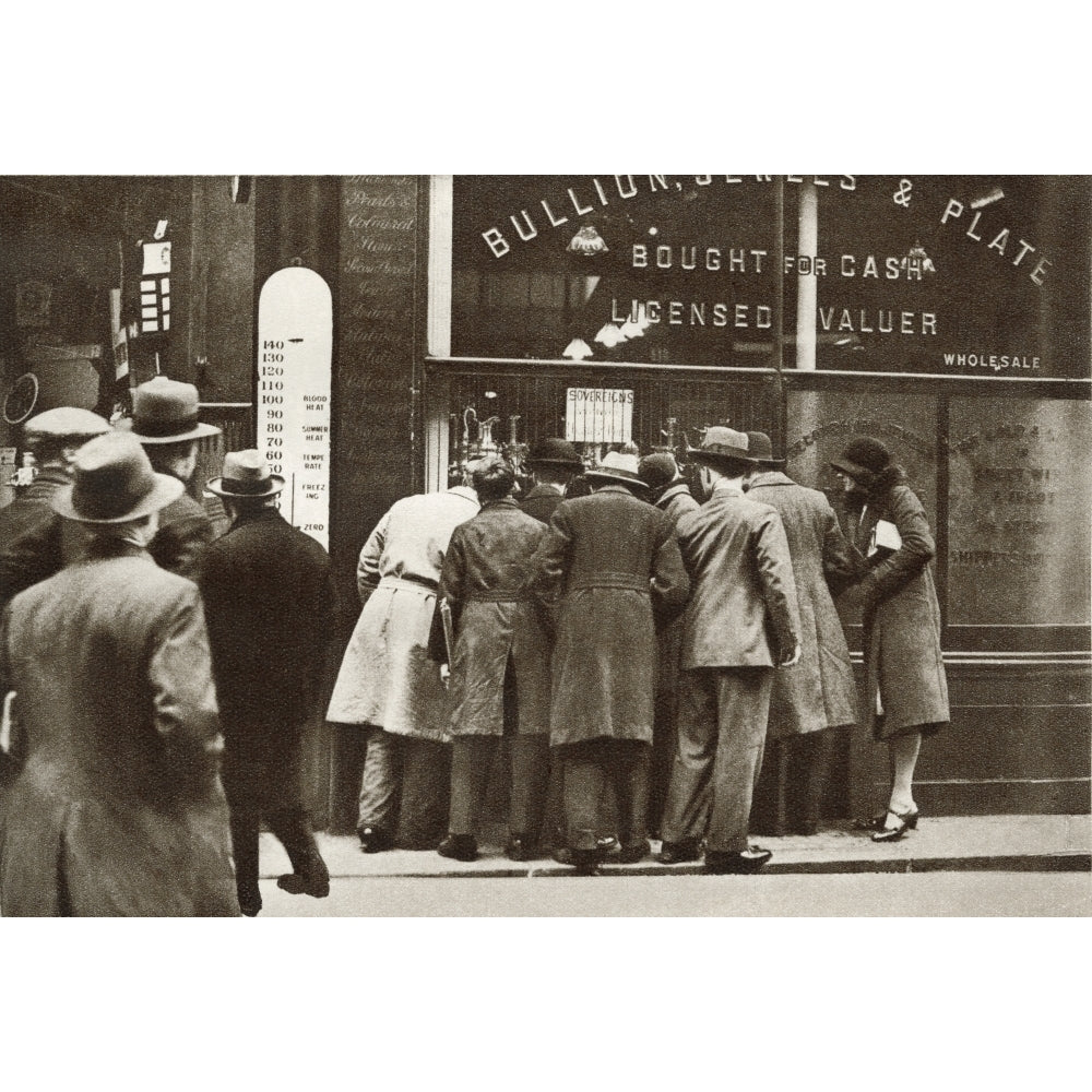 Jewellers shop offering good prices for gold bullion in 1932 when the value of gold increased. From The Story of 25 Eve Image 2