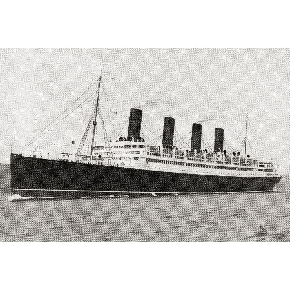 Rms Aquitania Cunard Line Ocean Liner. From The Romance Of The Merchant Ship Published 1931. by Hilary Jane Morgan / Image 1