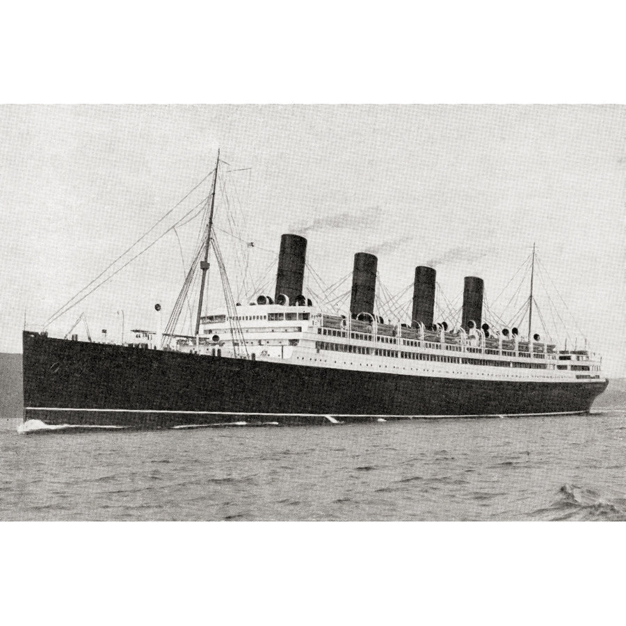 Rms Aquitania Cunard Line Ocean Liner. From The Romance Of The Merchant Ship Published 1931. by Hilary Jane Morgan / Image 1