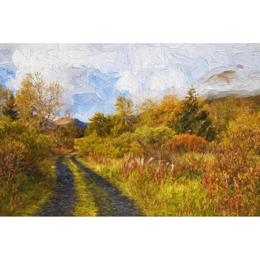 Autumn scenic oil painting along Chiniak Highway; Kodiak Alaska United States of America Poster Print Image 1