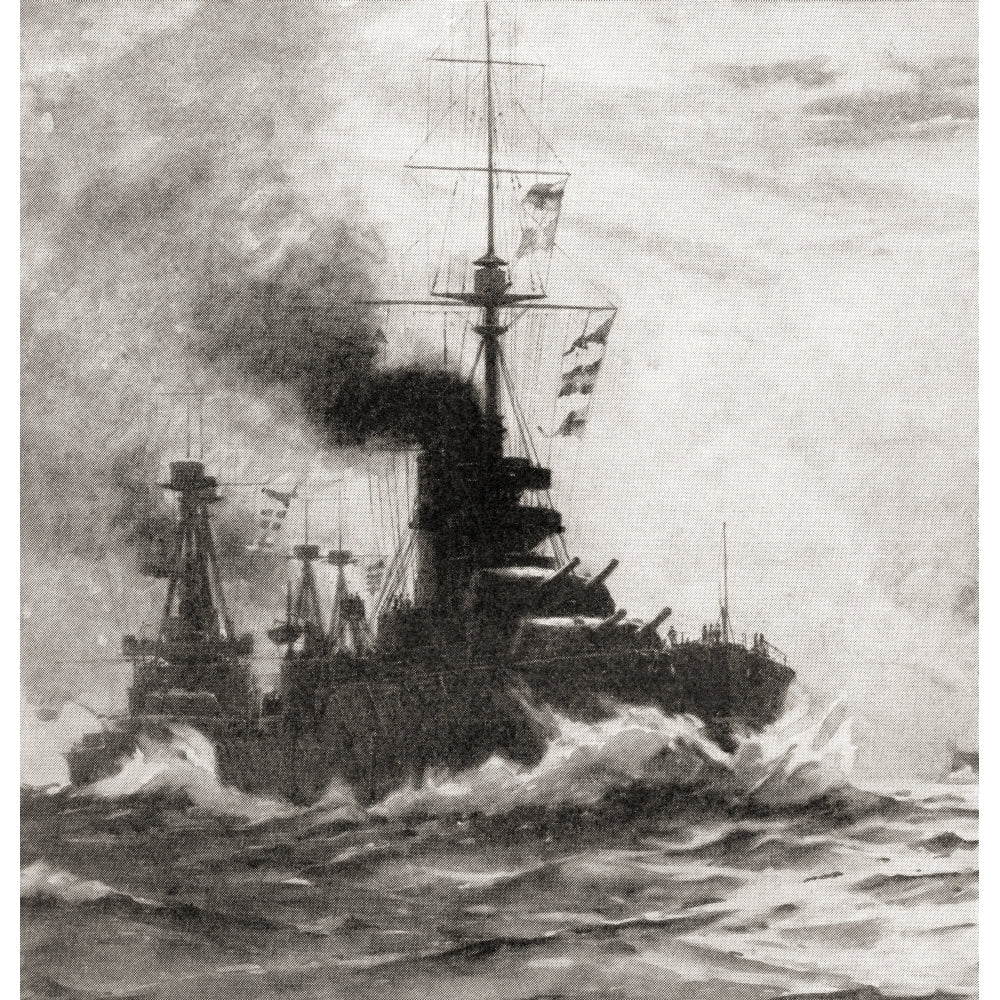 The British Dreadnought Hms King George V During Wwi. From The War Illustrated Album Deluxe Published 1915. by Hilary Image 1