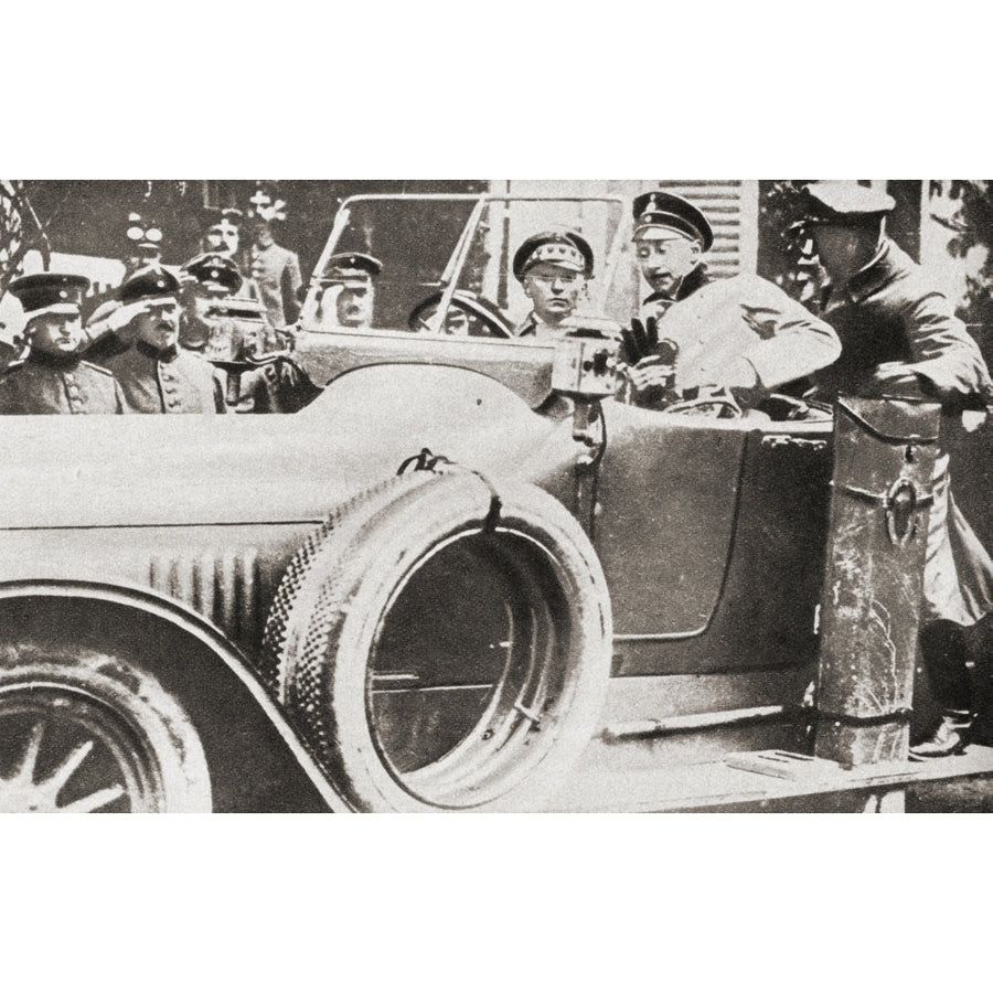 Crown Prince Wilhelm Of Germany In His Car On A French Road Occupied By Germans During Wwi. From The Pageant Of The Image 1