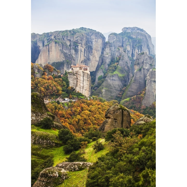 Monastery Rousanou; Meteora Greece Poster Print Image 1