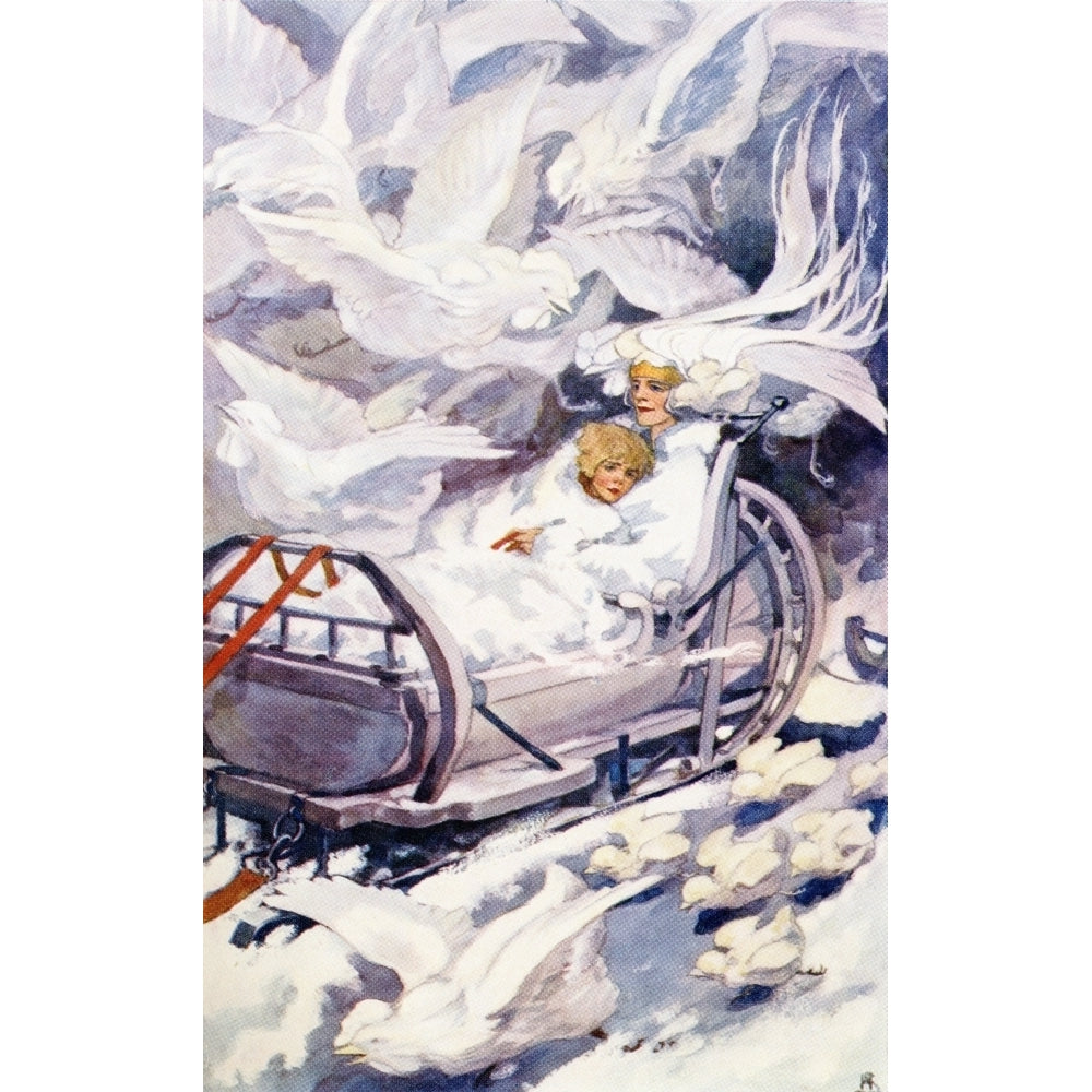 The Snow Queen. Colour illustration by Helen Stratton from the book Hans Andersens Fairy Tales published c.1930. Poste Image 1