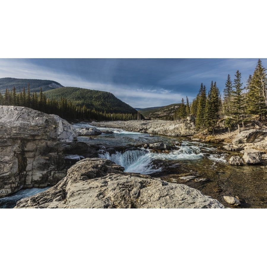 Elbow Falls Elbow River Bragg Creek Kananaskis District; Alberta Canada Poster Print Image 1