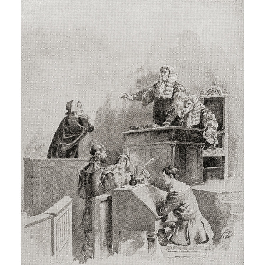 A Scene In The Courtroom During The Salem Witch Trials Of 1692. From The History Of Our Country Published 1899 by Ken Image 1