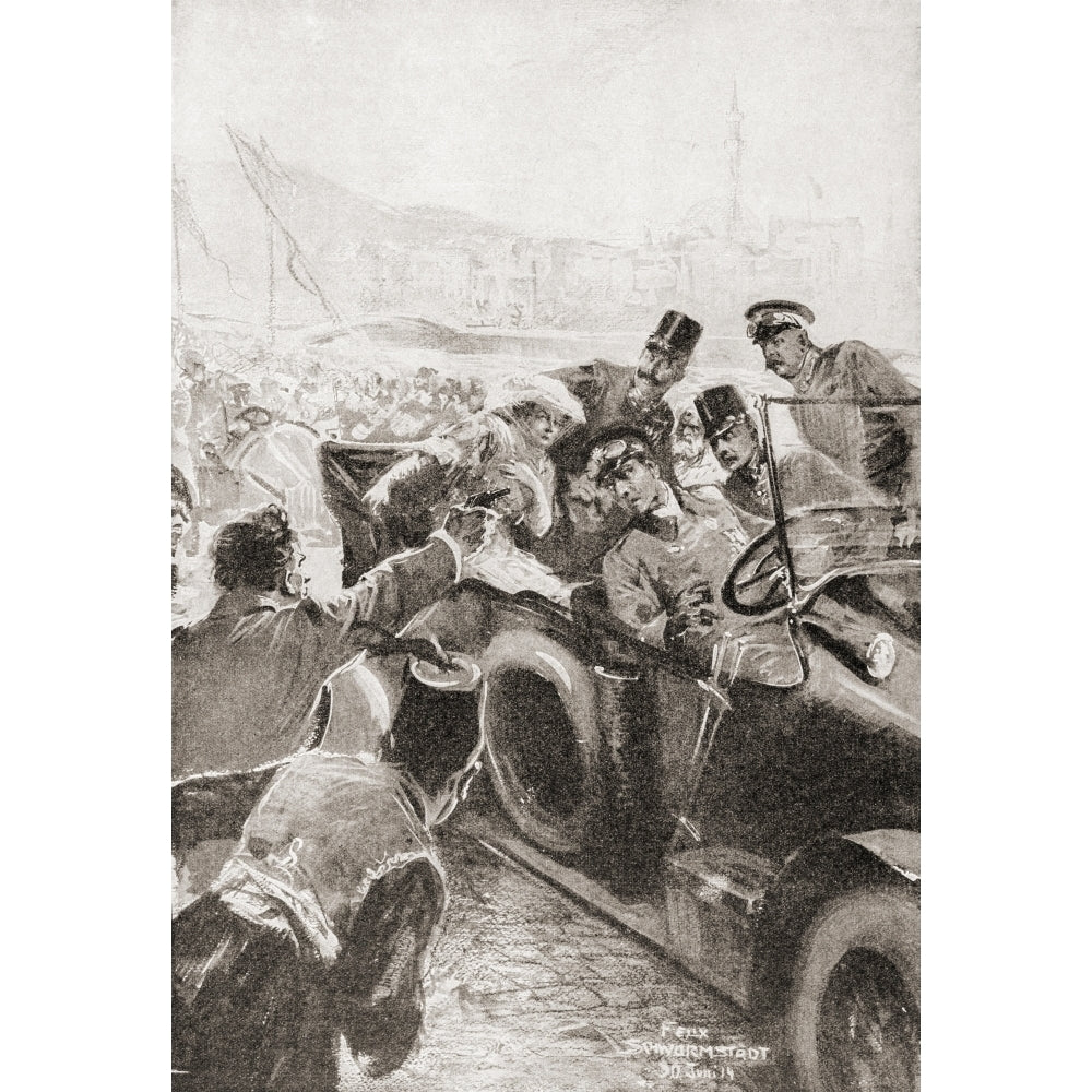 The Assassination Of Franz Ferdinand And His Wife Sophie Duchess Of Hohenberg 28 June 1914 In Sarajevo By Gavrilo Image 1