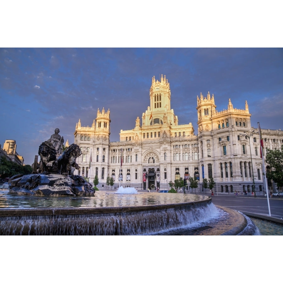 Plaza de Cibeles Palace; Madrid Spain Poster Print Image 1