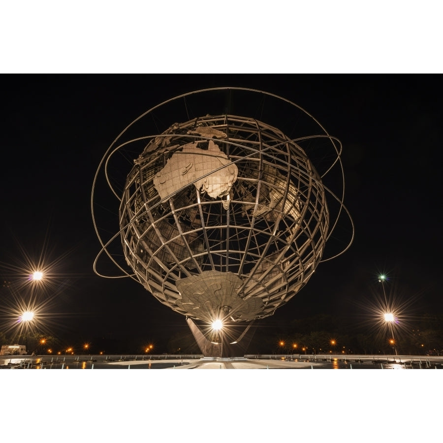 Spotlights around the Unisphere at nighttime Flushing Meadows-Corona Park Image 1