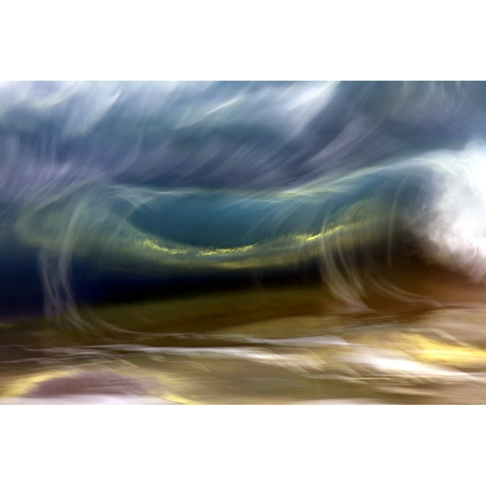 Ocean wave blurred by motion; Hawaii United States of America Poster Print Image 1