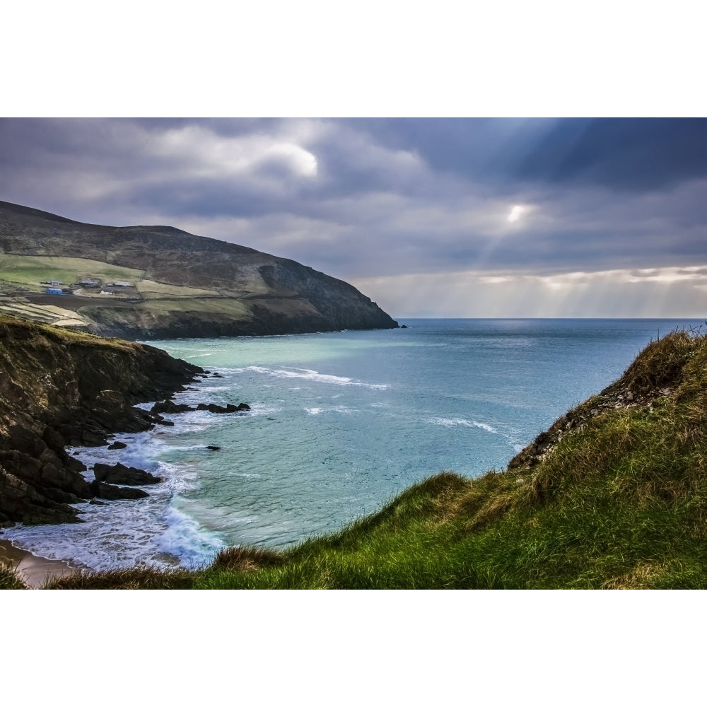 Moody weather at Slea-Head in the Dingle Peninsula; County Kerry Ireland Poster Print by Leah Bignell / Design Pics Image 2