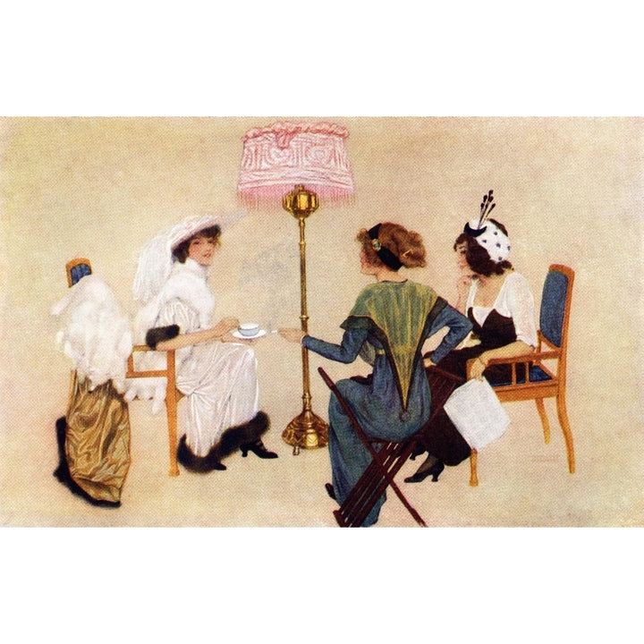 Five o clock Tea in Paris. Colour illustration from the book France by Gordon Home published 1918 Poster Print by Hila Image 2