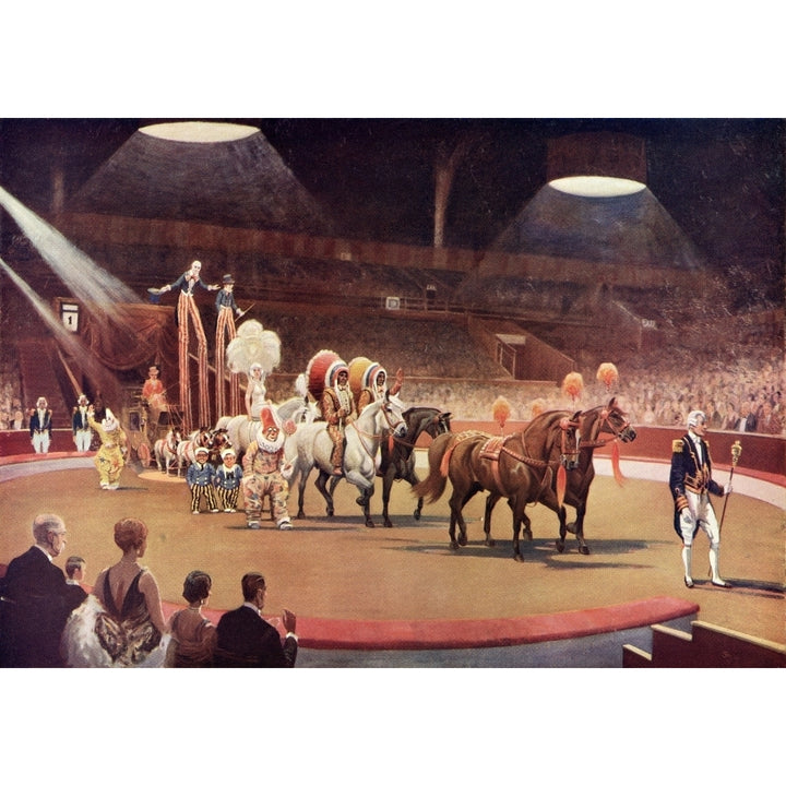 The Parade before the Performance after the painting entitled Circus by Seago. From The Illustrated London News Chris Image 1