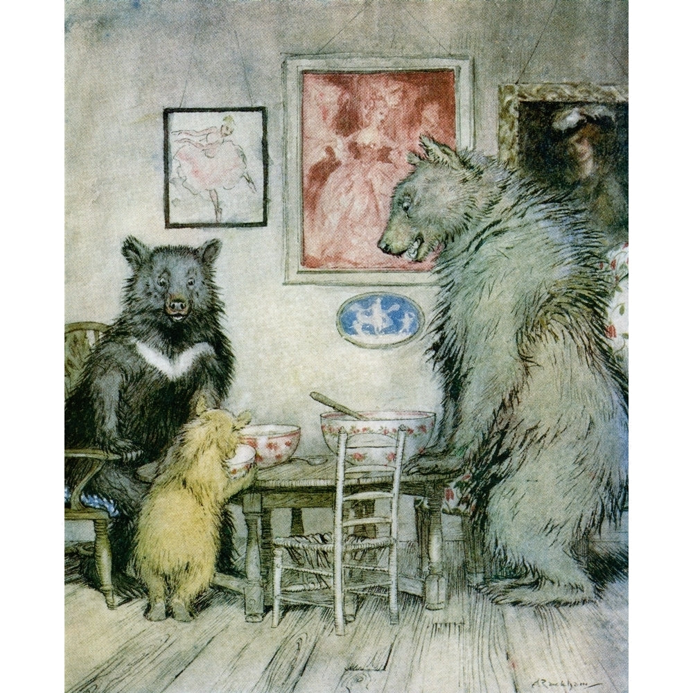 Somebody has been at my porridge and has eaten it all up. From the story Goldilocks and the Three Bears. From the book Image 1